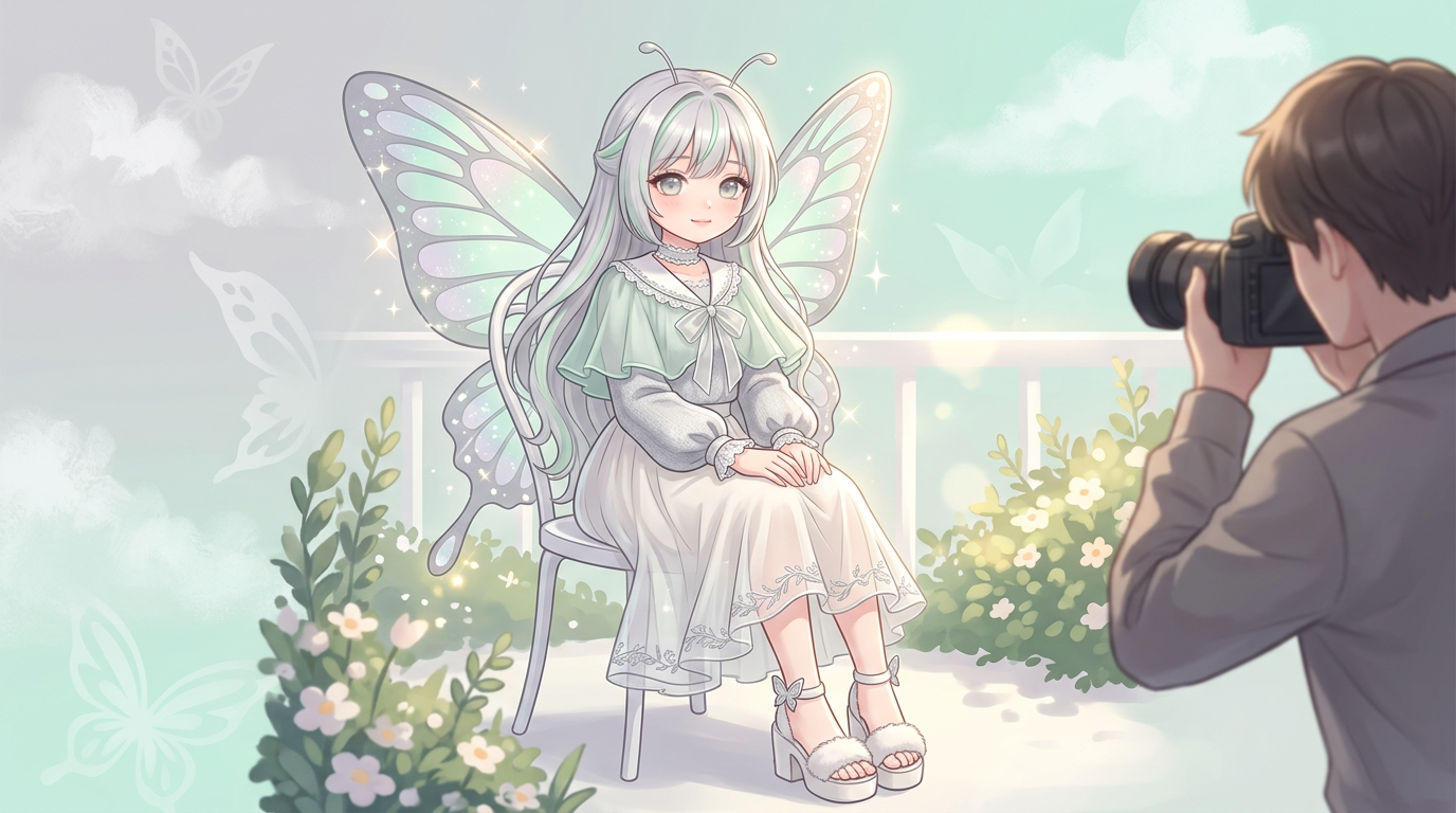 プロ撮影で素敵な写真が撮れた笑顔の女性