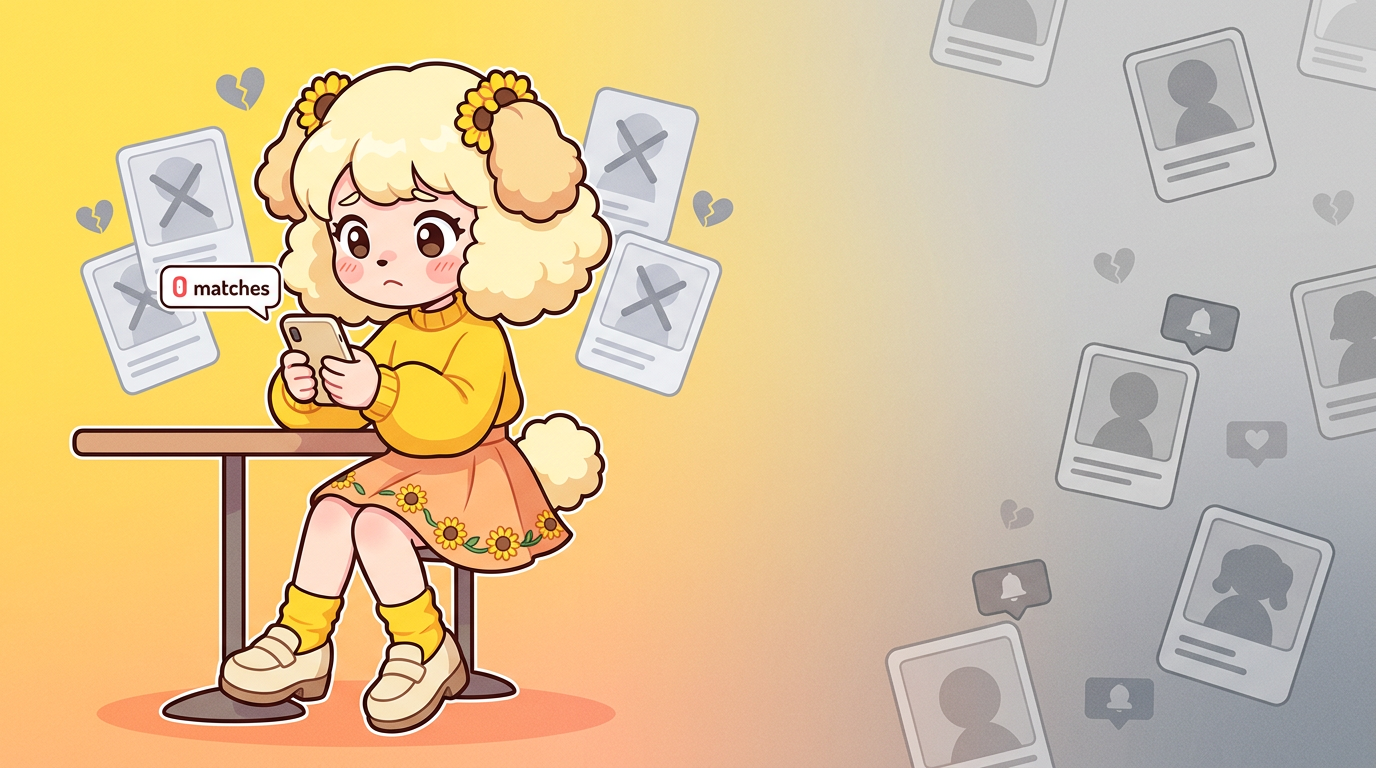 マッチングアプリでいいねが来ない悩み — 陽華(トイプードル)