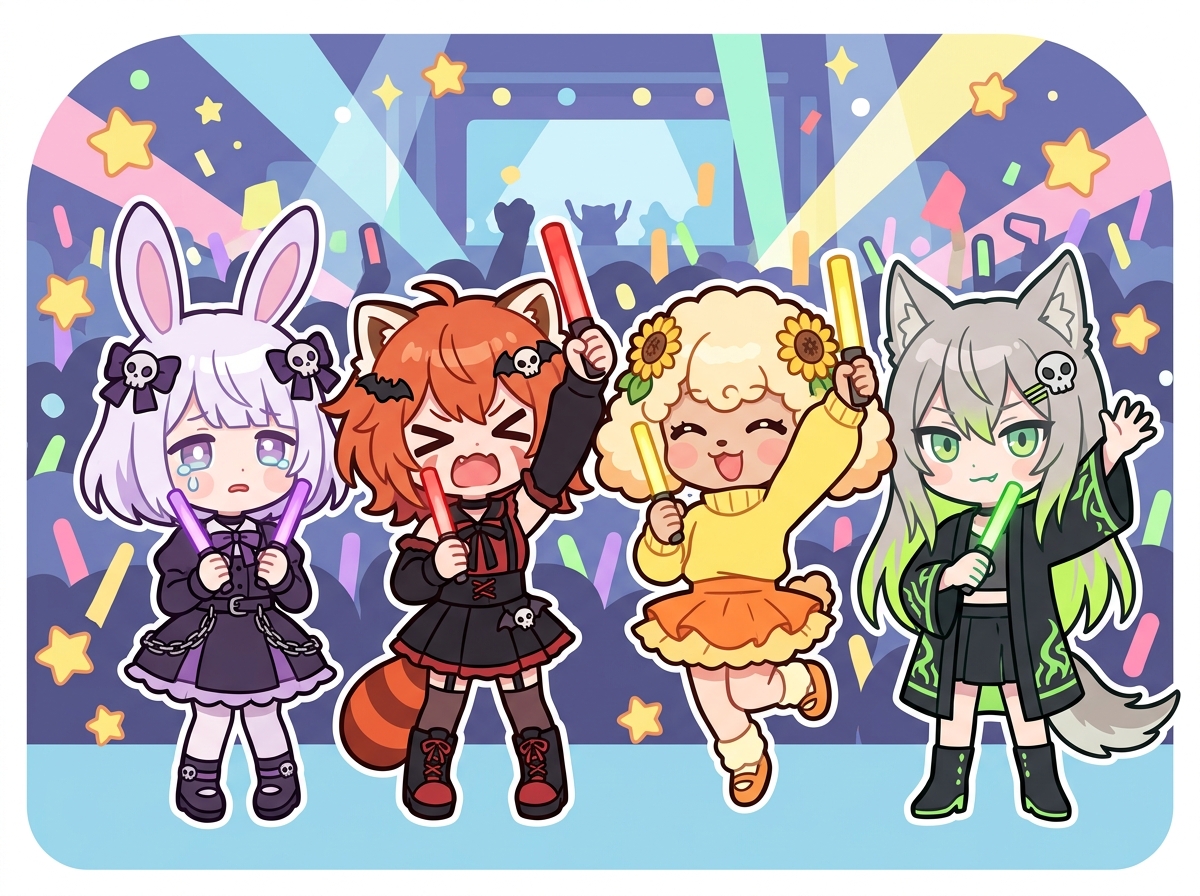 推し活と恋愛エネルギーを語る紫星命理キャラクターたち