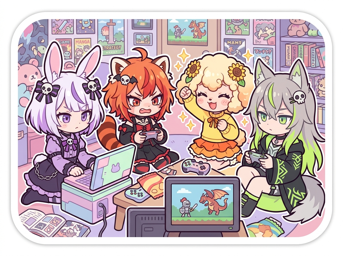 ゲームと恋愛の哲学を語る紫星命理キャラクターたち