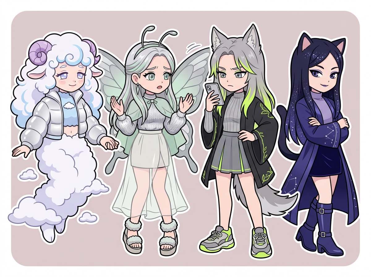 GWカップルの危機を表すキャラクターたち