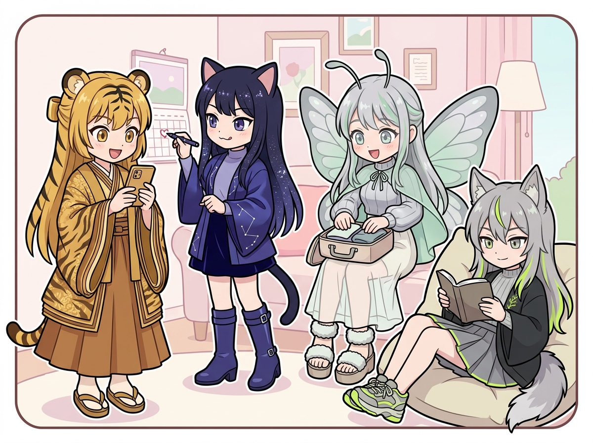 GWの過ごし方が異なるキャラクターたち