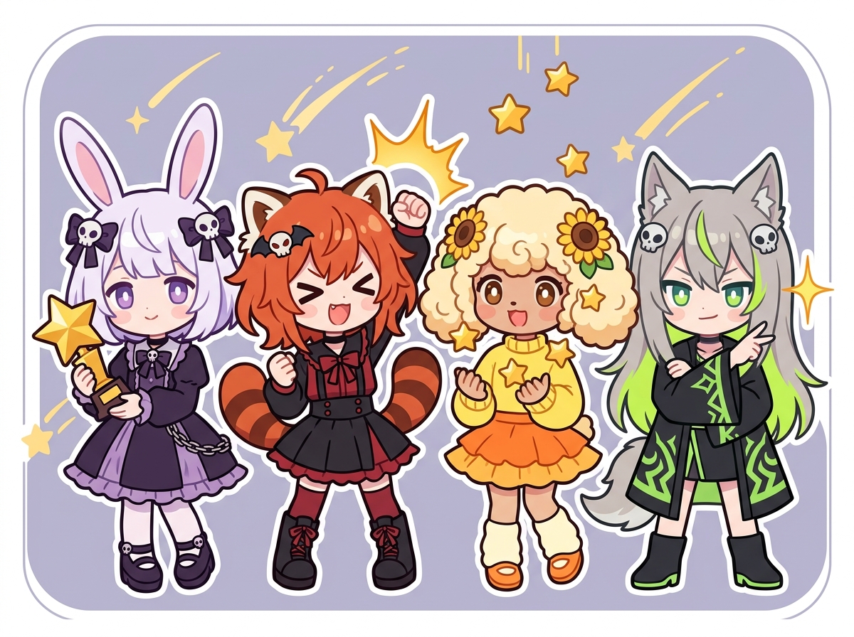 良縁を語る紫星命理キャラクターたち