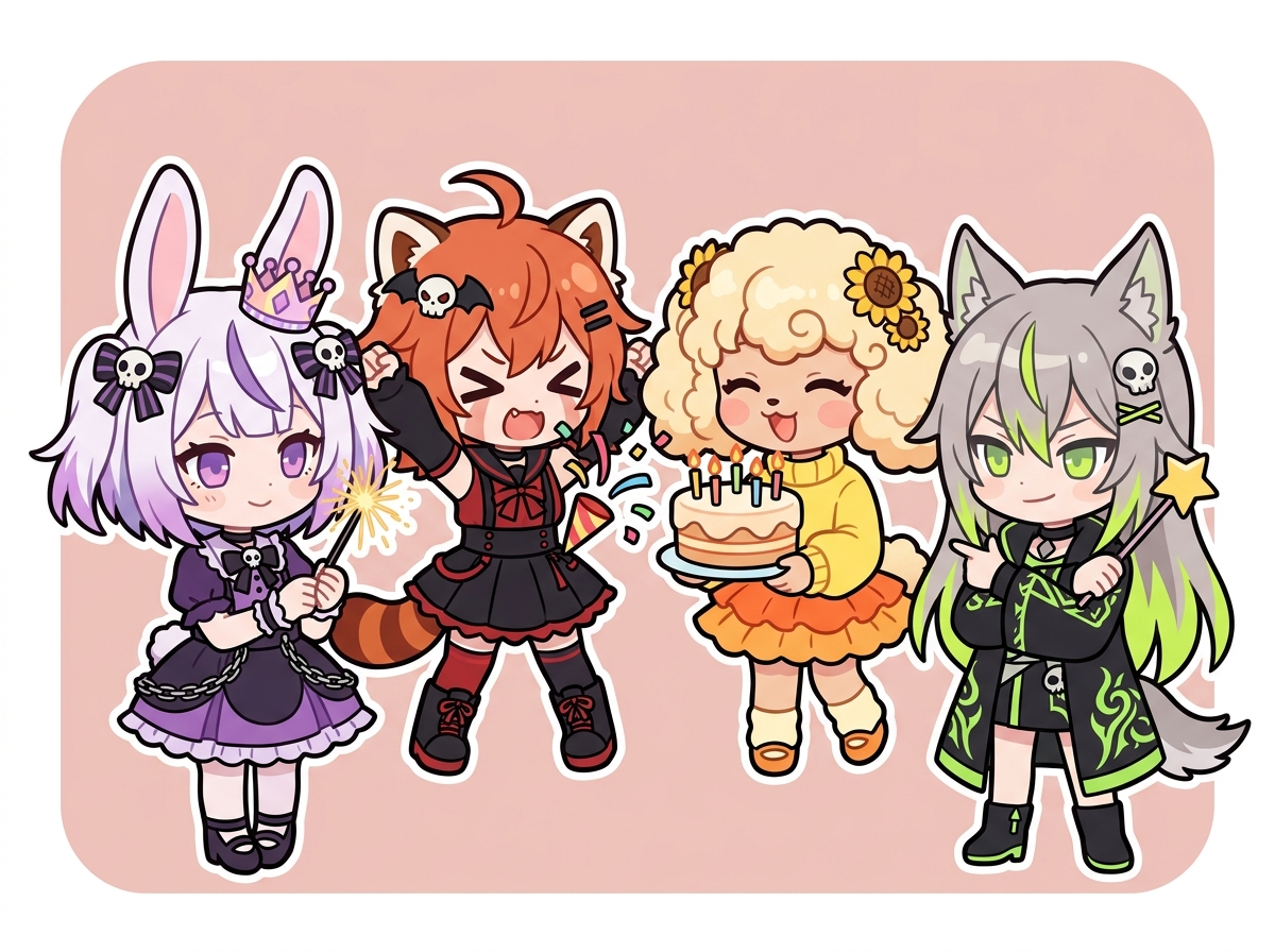 誕生日と愛され命式を語る紫星命理キャラクターたち