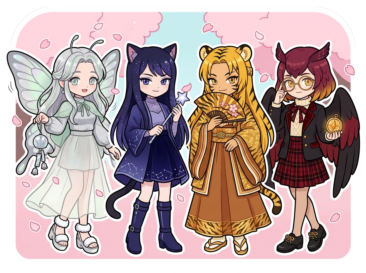 新年度の出会いにわくわくするキャラクターたち