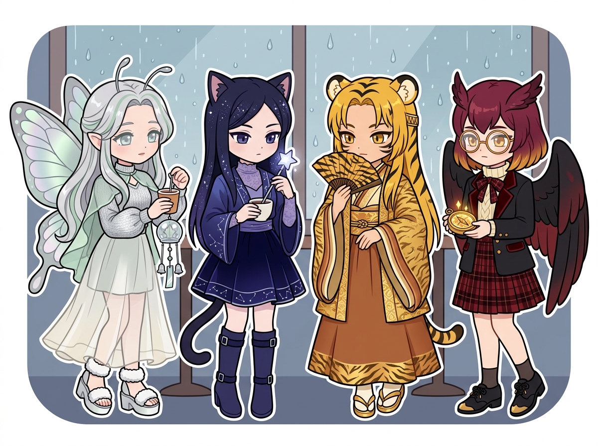 待つ恋愛を見守るキャラクターたち