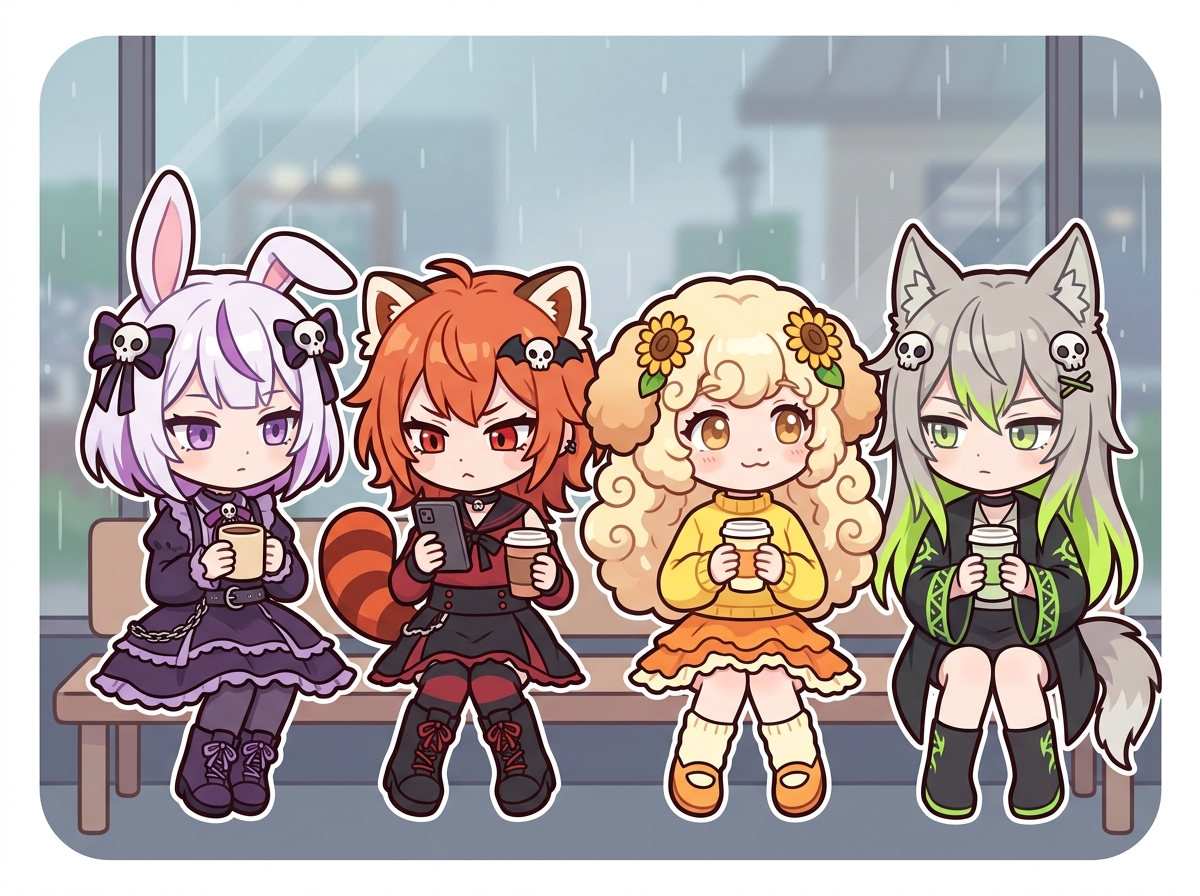 待ちの恋愛術を語る紫星命理キャラクターたち