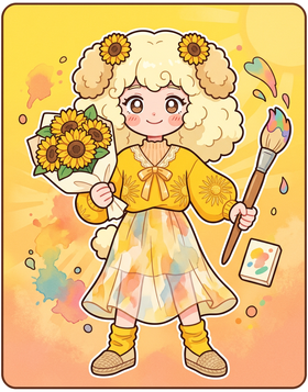 ほっこり系アート女子